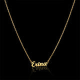 Personalized Name Pendant Necklace Cursive Nameplate Choker BFF Gift