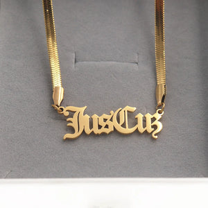 Name Pendant Necklace Personalized Jewelry Stainless Steel Chain