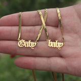 Name Pendant Necklace Personalized Jewelry Stainless Steel Chain