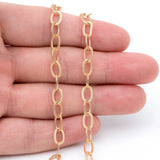 Oval Cable Chain, 18K Plated Brass, Link Size 8x5.5mm (#LK-356)