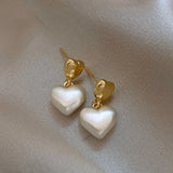 Frosted Silver Heart Pendant Earrings for Halloween Women