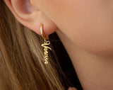 Custom Name Earrings, Stainless Steel Personalized Jewelry