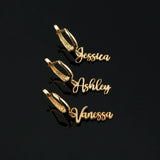 Custom Name Earrings, Stainless Steel Personalized Jewelry