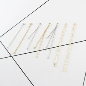 Plate Chain Tassels with Two Ring, Earring Attachment