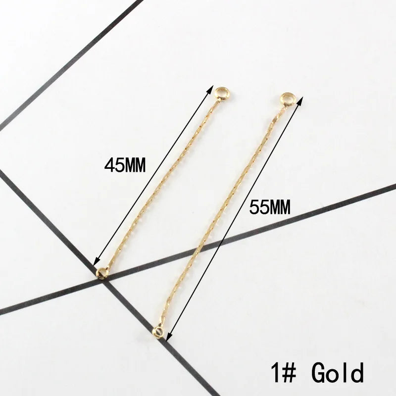 Plate Chain Tassels with Two Ring, Earring Attachment