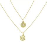Sterling Silver Evil Eye Pendant Choker Necklace