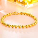 24K Gold Plated Buddha Bead Bracelet for Women
