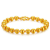 24K Gold Plated Buddha Bead Bracelet for Women