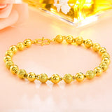 24K Gold Plated Buddha Bead Bracelet for Women