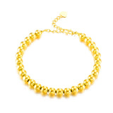 24K Gold Plated Buddha Bead Bracelet for Women