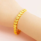 24K Plated Love Heart Bracelet for Women - Fine Jewelry