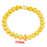 24K Plated Love Heart Bracelet for Women - Fine Jewelry