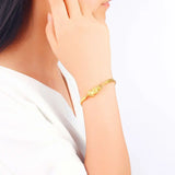 24K Plated Pixiu Bracelet for Women Bride Money Coin Girl Bracelets