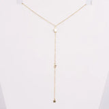 925 Silver Star Charm Necklace Y Lariat Women Chains