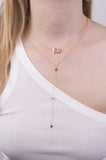 925 Silver Star Charm Necklace Y Lariat Women Chains