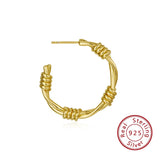 925 Sterling Silver Rope Cross Earring for Women