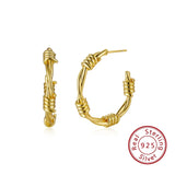 925 Sterling Silver Rope Cross Earring for Women