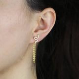 925 Silver Tassel Chain Earrings - Women's Fine Jewelry