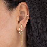 925 Silver Tassel Chain Earrings - Women's Fine Jewelry