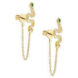 925 Silver Tassel Chain Earrings - Women's Fine Jewelry