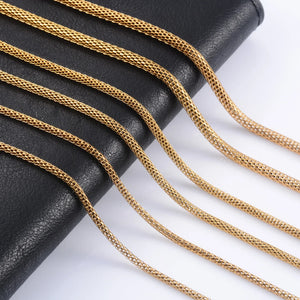 Adjustable Slider Stainless Steel Long Chain Punk Style Necklace