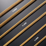 Adjustable Slider Stainless Steel Long Chain Punk Style Necklace