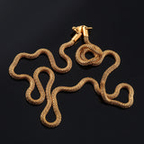 Adjustable Slider Stainless Steel Long Chain Punk Style Necklace