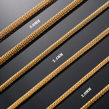 Adjustable Slider Stainless Steel Long Chain Punk Style Necklace
