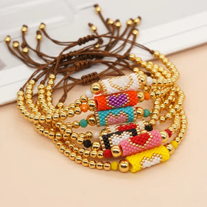 Boho Beaded Charm Bracelets for Women Men