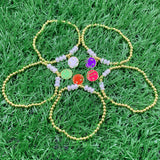 Beaded Bracelet Smiling Face Pendant DIY Jewelry