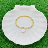 Beaded Bracelet Smiling Face Pendant DIY Jewelry