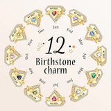 Plated Mom Birthstones Bead for Women Bracelet Necklace Lady Girl DIY Jewelry