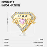 Plated Mom Birthstones Bead for Women Bracelet Necklace Lady Girl DIY Jewelry