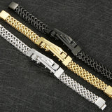 Men's Stainless Steel Bicycle Chain Bracelet with Magnet Clasp