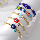 Evil Eye Beads Rope Bracelets Boho Lucky Eye Bangle Wrist Gift