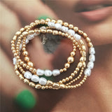 Chunky Pearl Charms Bracelet Y2K Jewelry