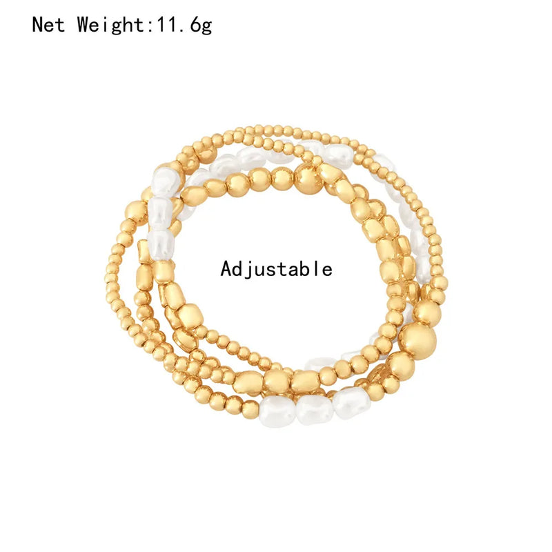 Chunky Pearl Charms Bracelet Y2K Jewelry