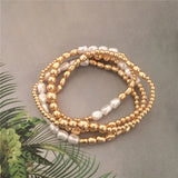 Chunky Pearl Charms Bracelet Y2K Jewelry