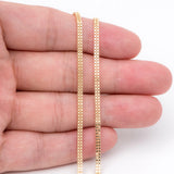 Brass Box Chain 2x1mm, Supplies Findings (#LK-410) 1 Meter