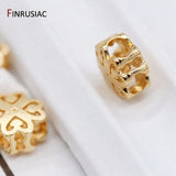 Brass Flower Shape Beads for DIY Jewelry Making