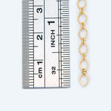 Plated Brass Rhombus Chains 3.6x5/ 3.4x4.7mm