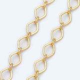Plated Brass Rhombus Chains 3.6x5/ 3.4x4.7mm