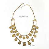 Plated Chain Necklace Totem Tassel Pendant Necklace Ethnic Wedding Jewelry
