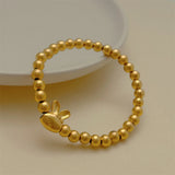 6mm Buddha Beads Rabbit Bracelet Elastic Chain Pulseira Femme