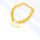 Flower Chain Charm Bracelet for Women Wedding Jewelry