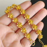 Flower Chain Charm Bracelet for Women Wedding Jewelry