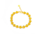 Flower Chain Charm Bracelet for Women Wedding Jewelry