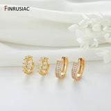 Zircon High Round Earrings for Women
