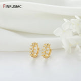 Zircon High Round Earrings for Women