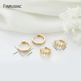 Zircon High Round Earrings for Women